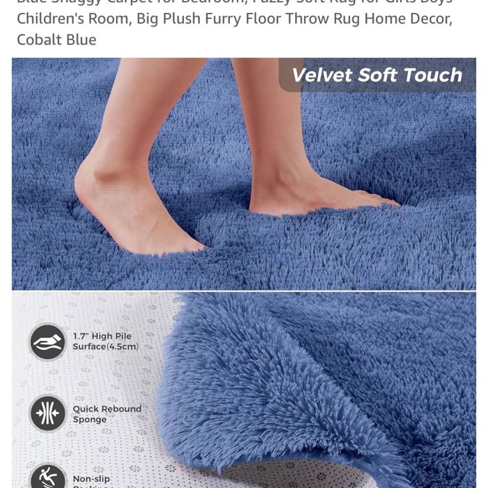 Navy Blue 5x8 area rug